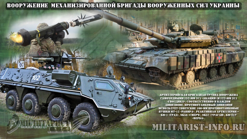 Боевая техника и вооружение механизированной бригады ВСУ