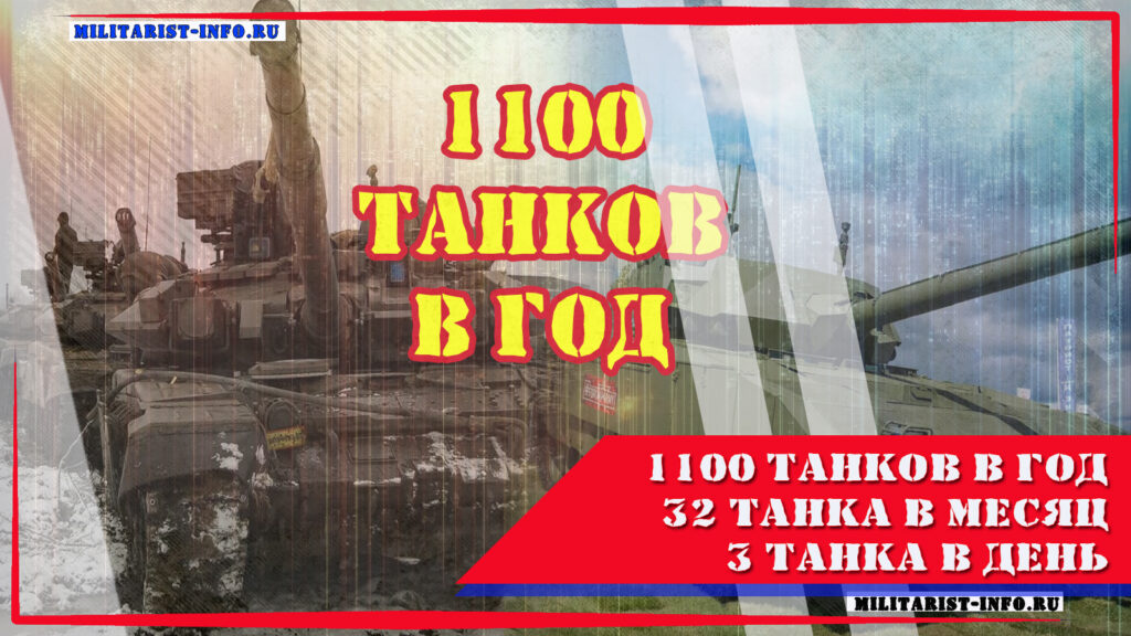 1100 танков может выпускать в год Россия