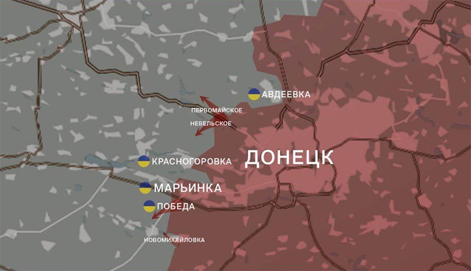 Карта СВО на Донецком направлении. Источник - WarGonzo