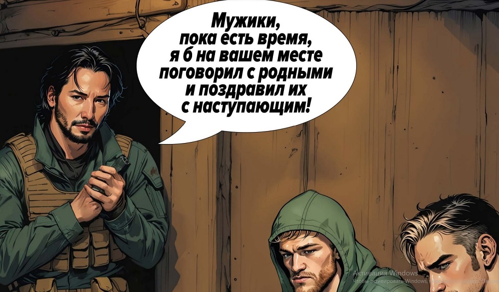Новый год бойцов ВС РФ в комиксе