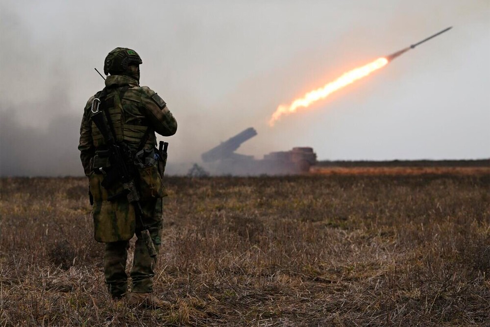 Работа артиллерии в Крынках