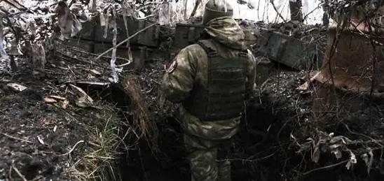 Работа бойца Армии России в зоне спецоперации на Украине