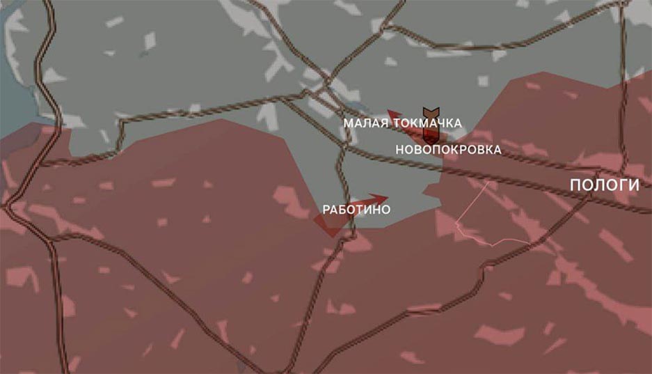 карта СВО Запорожского направления