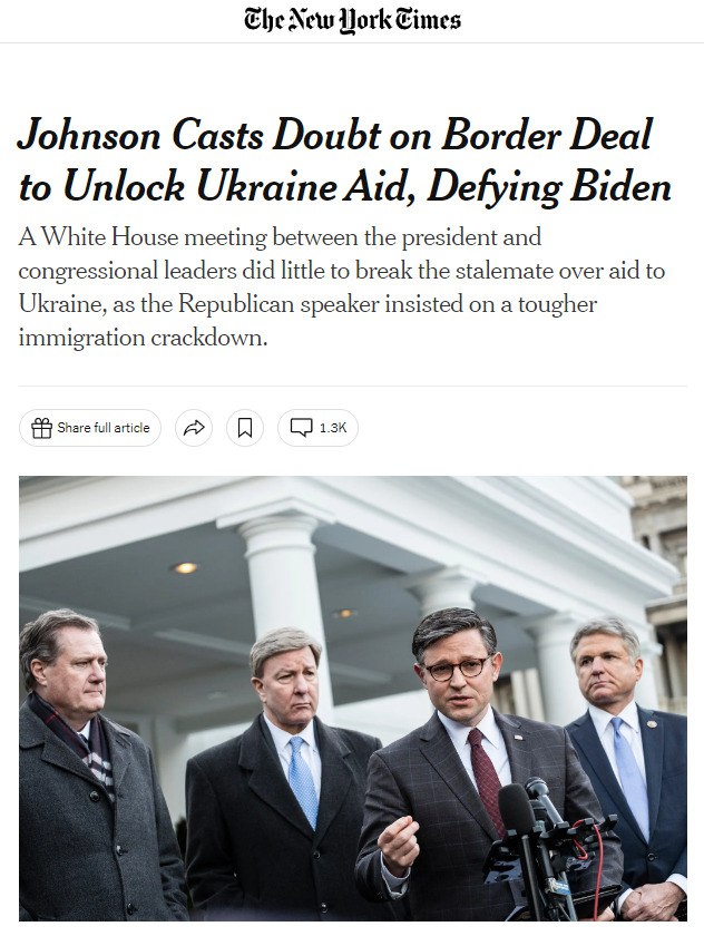 Встреча в Белом доме не помогла вывести из тупика вопрос помощи Украине — The New York Times