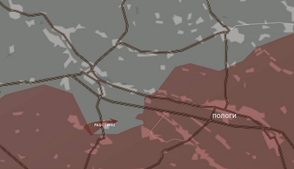 Карта СВО на Запорожском направлении направлении. Последние новости спецоперации на карте. Источник - Wargonzo