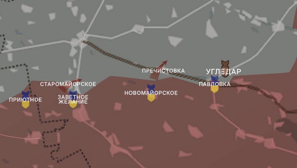 Карта СВО на Угледарском направлении направлении. Последние новости спецоперации на карте. Источник - Wargonzo