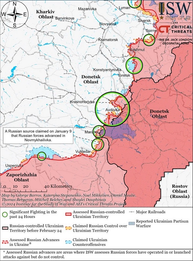 Карта от врагов на Донецком направлении. Последние новости спецоперации на карте