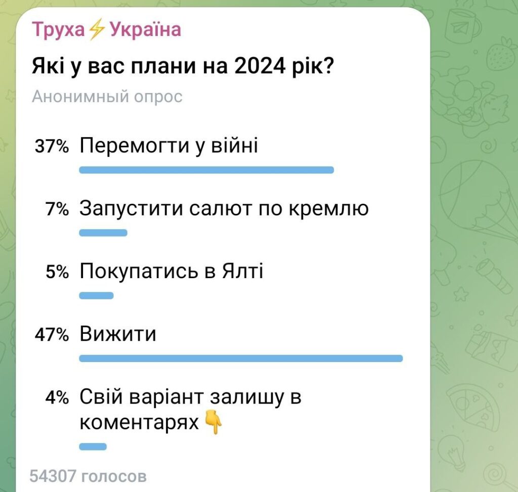 Планы украинцев на 2024 год
