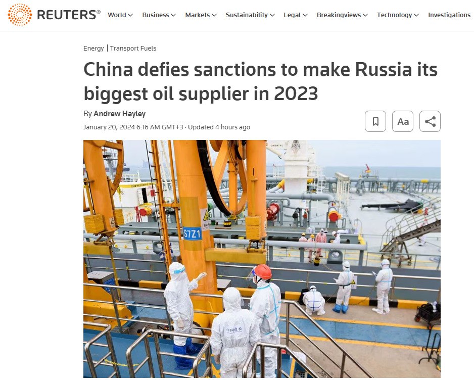 Санкции не помешали — Россия стала главным экспортёром нефти в Китай