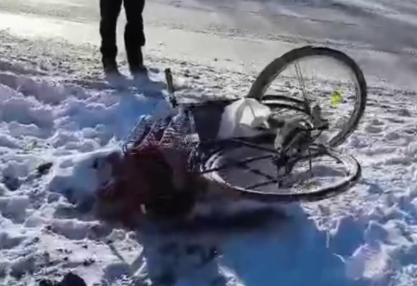 Сотрудники военкомата похители жителя Украины прямо на улице. От него остался лишь велосипед