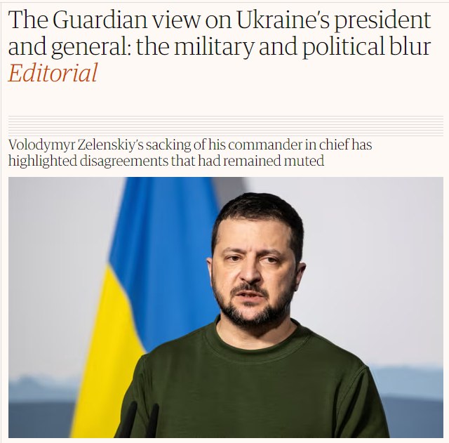 Зеленского ждет хаос из-за увольнения Залужного — The Guardian