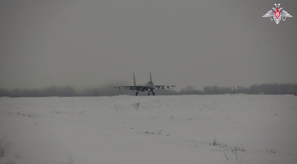 Истребители Су-35С ВКС России в зоне СВО. Источник - МО РФ