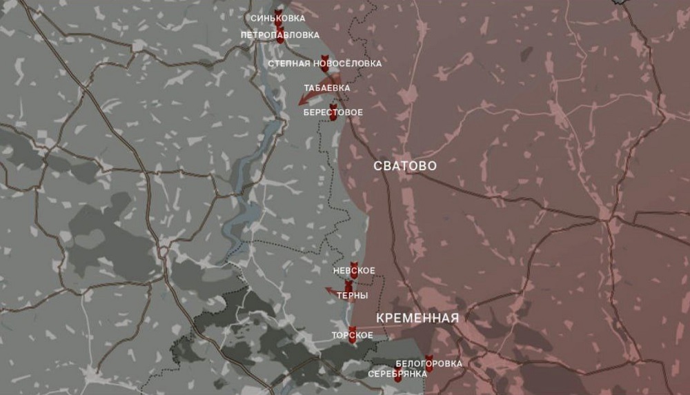 Карта СВО на Луганском направлении. Последние новости спецоперации на карте. Источник - Wargonzo
