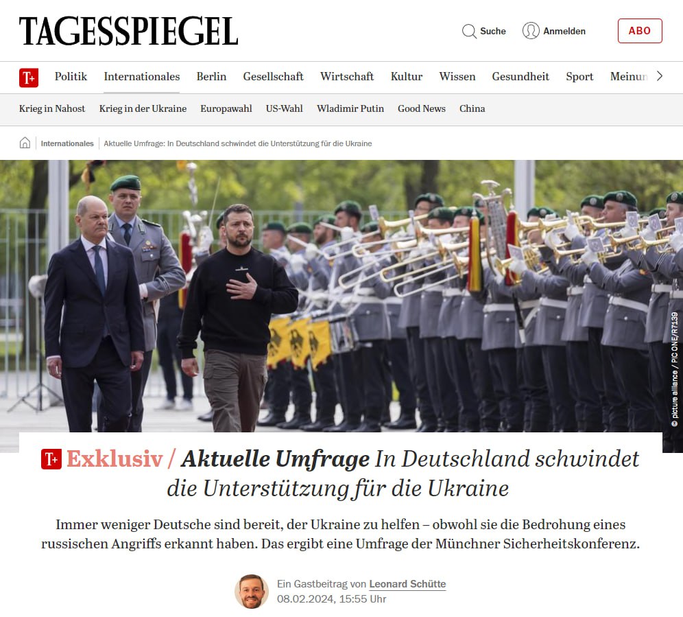 Немцы все меньше хотят поддерживать киевский режим — Der Tagesspiegel