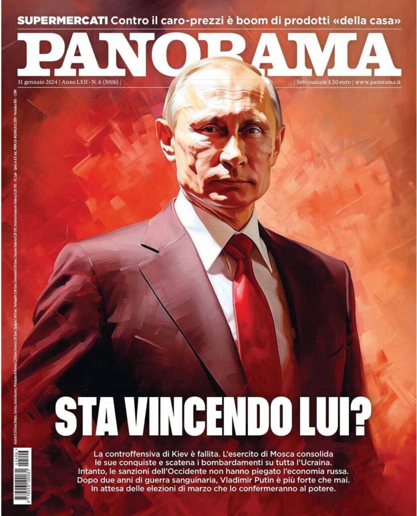 Обложка нового выпуска итальянского журнала Panorama