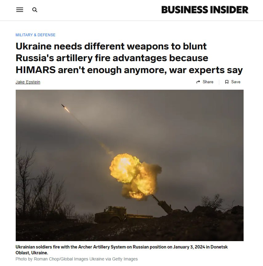 Системы HIMARS больше не могут помочь ВСУ противостоять артиллерийскому натиску России