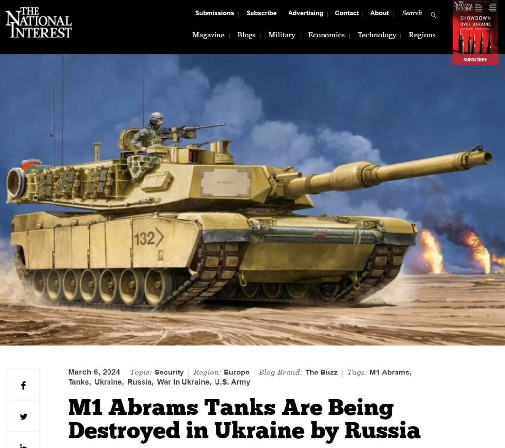 Россия добилась «пропагандистского успеха», уничтожив три танка Abrams — The National Interest