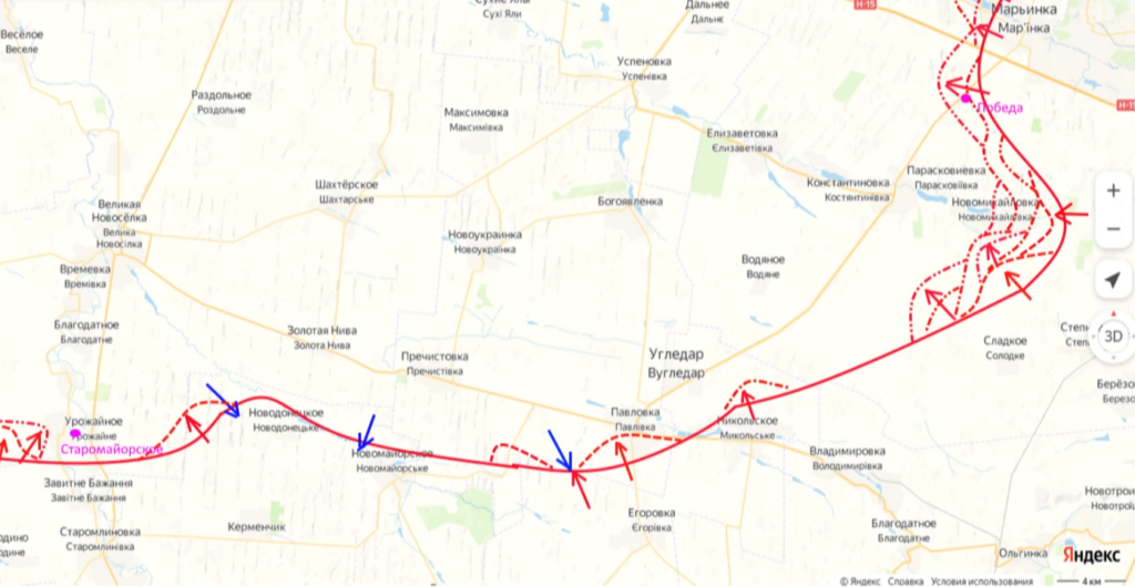 Угледарское направление на карте боевых действий - последние свежие новости с фронта Украины