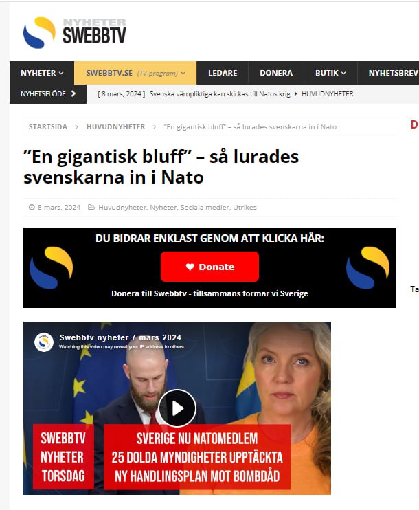 Шведов заманили в НАТО враньем о «русской угрозе» — офицер шведской армии