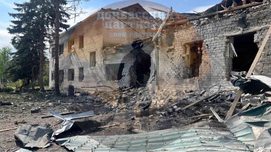 Удар по объекту противника в Красном Лимане. Источник - Донбасский партизан