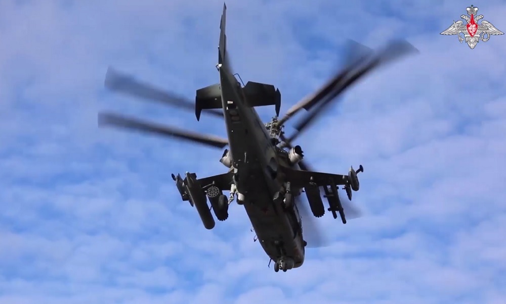 Разведывательно-ударный вертолёт Ка-52 «Аллигатор». Источник - МО РФ