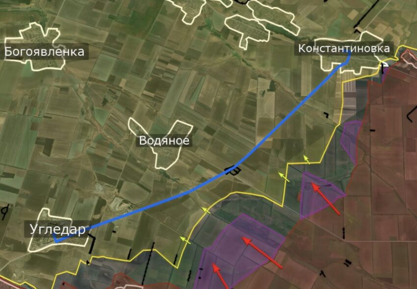 Карта военных действий на Южно-Донецком направлении сегодня 20.07.24