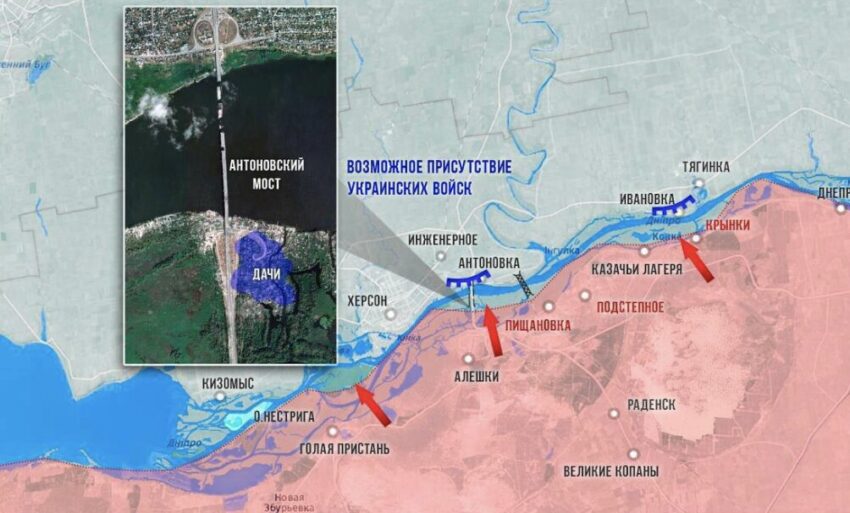 Херсонское направление: карта боев на Украине 22 июля