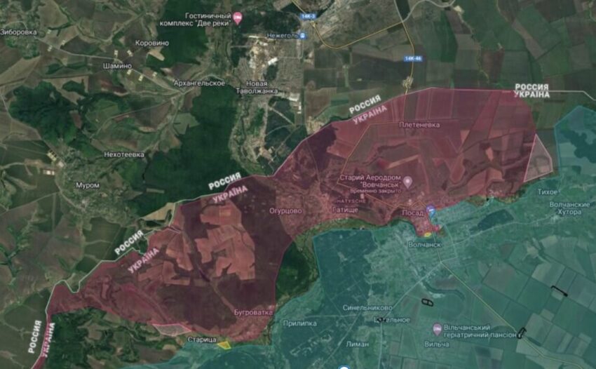 Харьковское направление направление: карта боевых действий на Украине 28.07.2024
