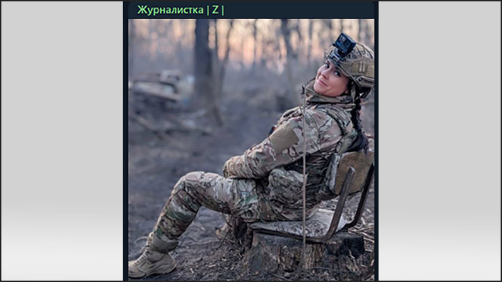 Последнее фото Анны в её личном ТГ-канале "Журналистка Z"