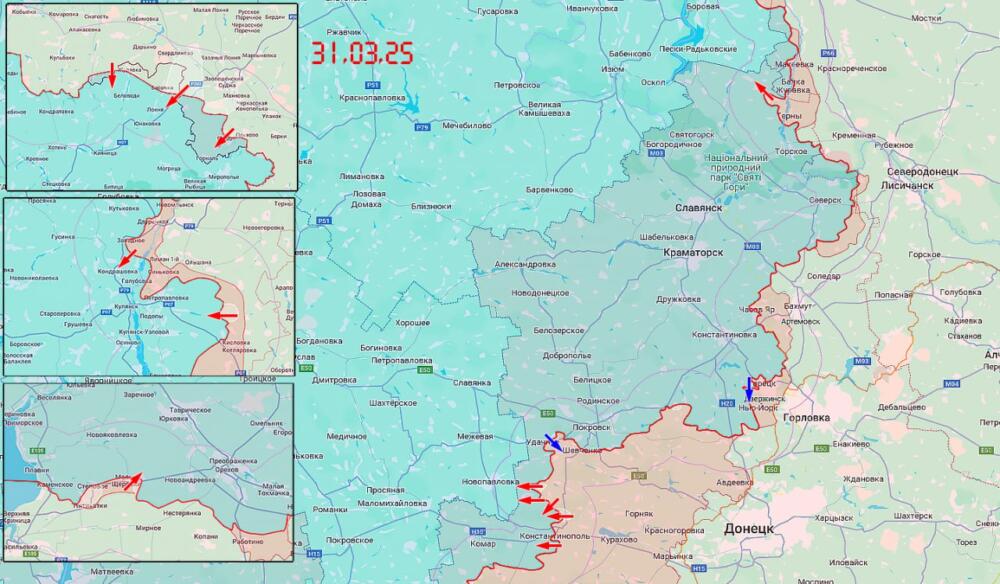 31.03.2025 Победа: Разлив полностью под контролем российских сил! ВСУ в "мешке" - путей отступления не осталось. Свежие сводки боевых действий, карта СВО на Украине онлайн