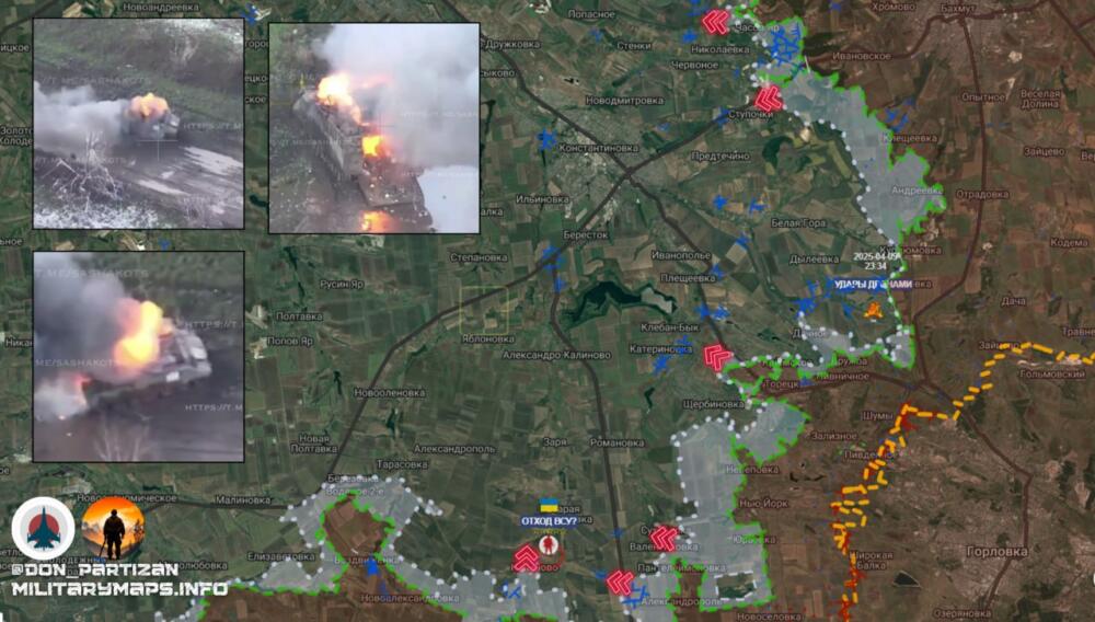 10.04.2025 Неожиданный удар на Донбассе прорыв линии обороны ВСУ, Киев в панике. Сводки с фронта СВО, карта боевых действий на Украине: Часов Яр, Купянкое, Запорожское направление